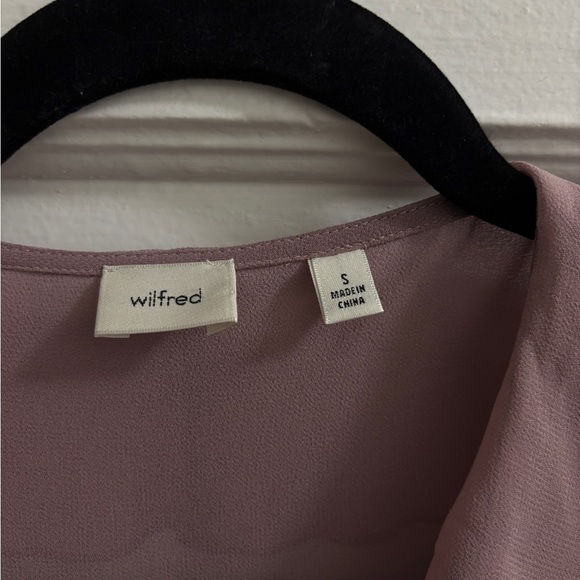 Aritzia Wilfred Mauve Ruffle Blouse - Picture 2 of 2